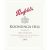 Flat front label of wine