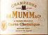 Flat front label of wine