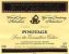Flat front label of wine