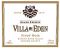 Flat front label of wine