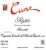 Flat front label of wine