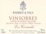 Flat front label of wine