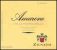 Flat front label of wine