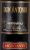 Flat front label of wine