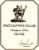 Flat front label of wine