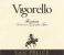 Flat front label of wine