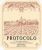 Flat front label of wine