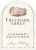 Flat front label of wine