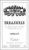 Flat front label of wine