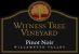 Flat front label of wine