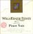 Flat front label of wine