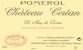 Flat front label of wine