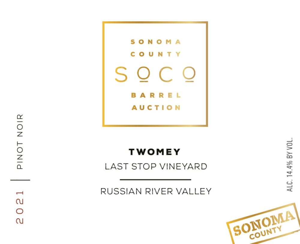 Twomey Boxcar No 122 Last Stop Vineyard (Sonoma Barrel Auction) 2021
