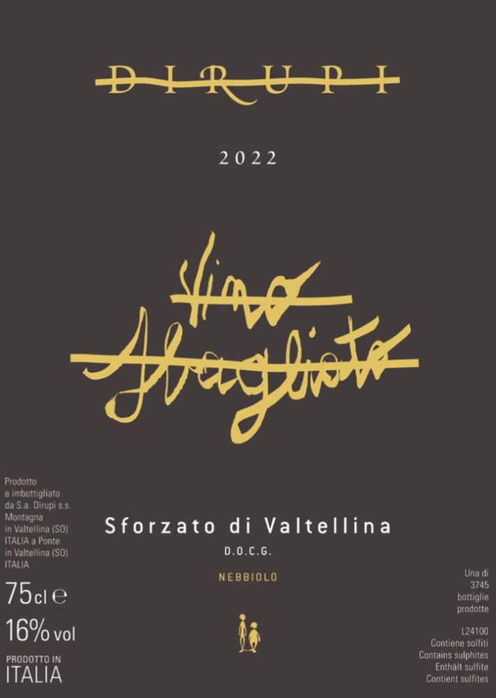 Dirupi Sforzato di Valtellina Vino Sbagliato 2022