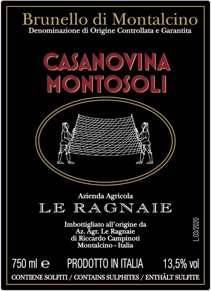 Le Ragnaie Casanovina Montosoli Brunello di Montalcino 2020