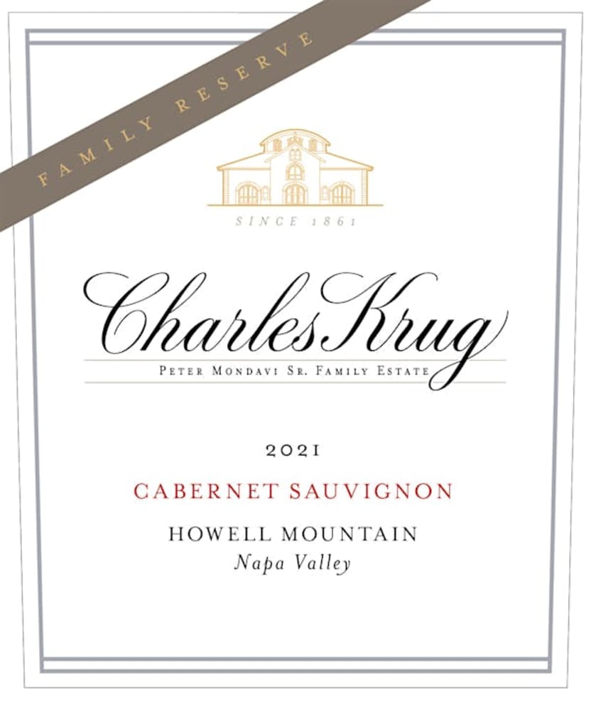 Charles Krug Family Reserve Howell Mountain Cabernet Sauvignon 2021 (75cl)