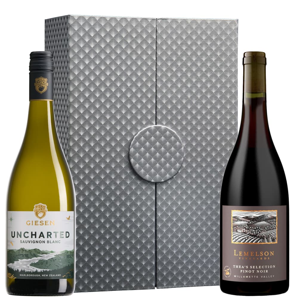 Red & White Wine Duo with Silver Gift Box