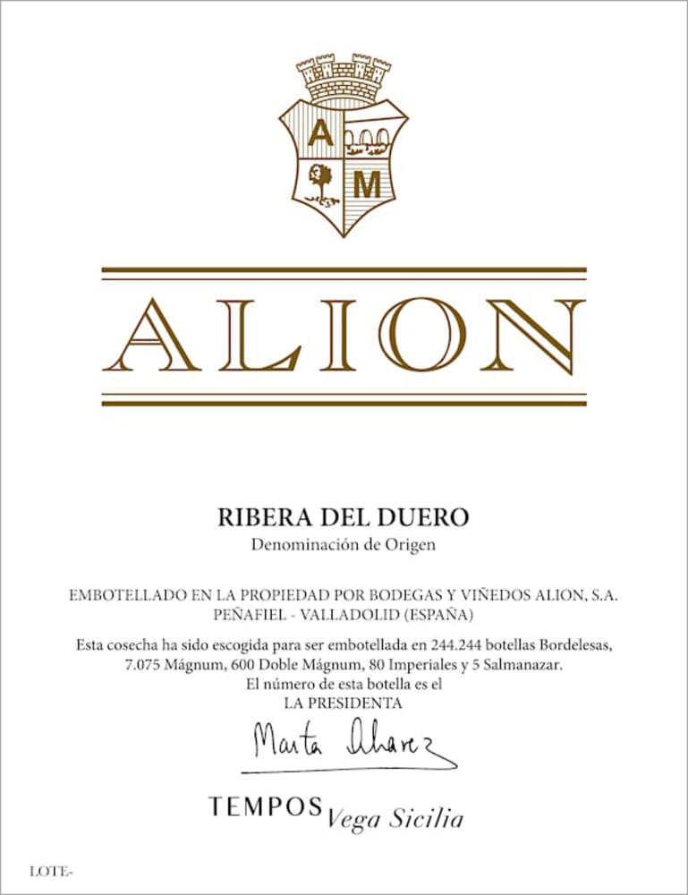 Tempos Vega Sicilia Alion 2022