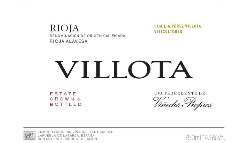 Villota Rioja Estate Tinto 2022