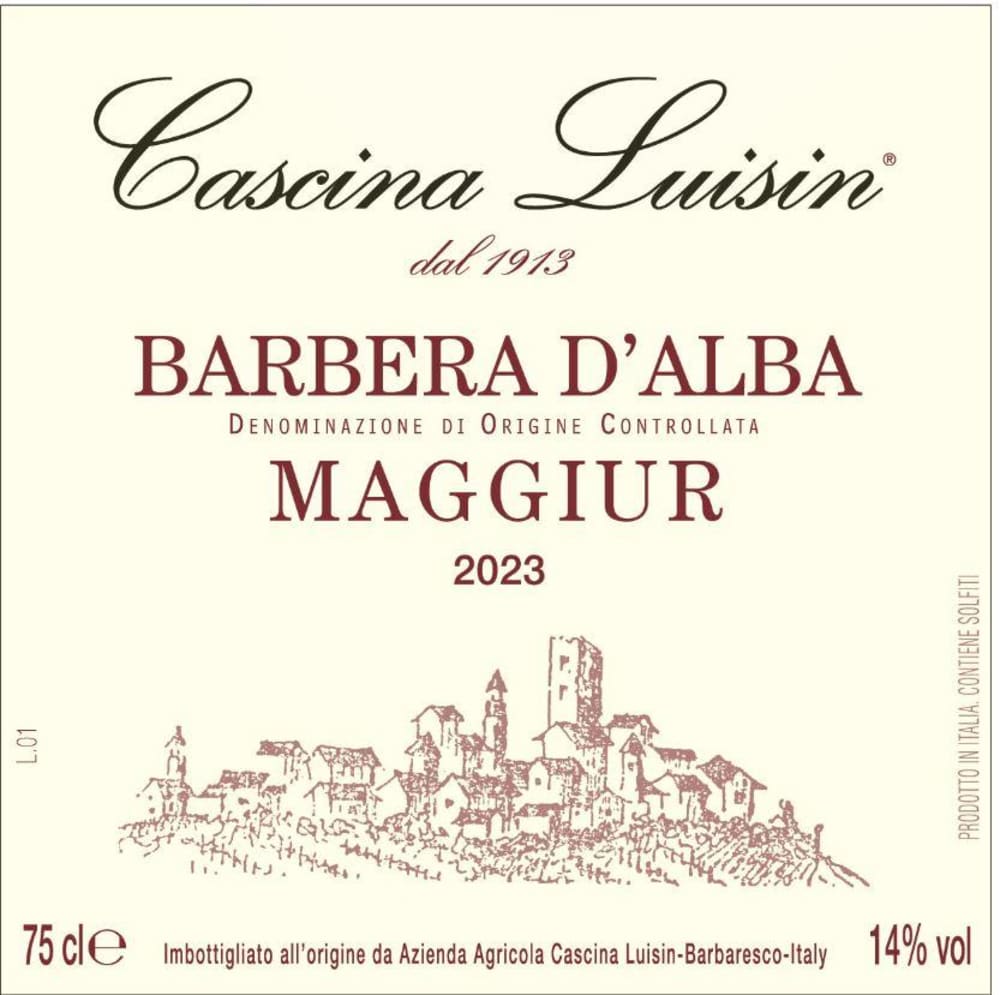 Cascina Luisin Maggiur Barbera d'Alba 2023 (75cl)