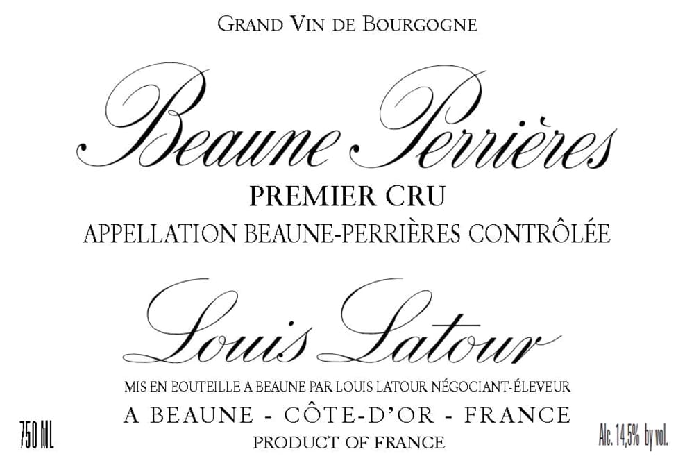 Louis Latour Beaune Perrieres Premier Cru 2022