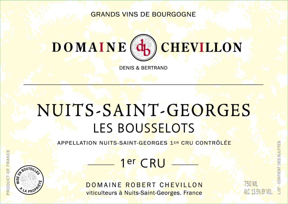 Domaine Robert Chevillon Nuits-Saint-Georges Les Bousselots Premier Cru 2022 (75cl)