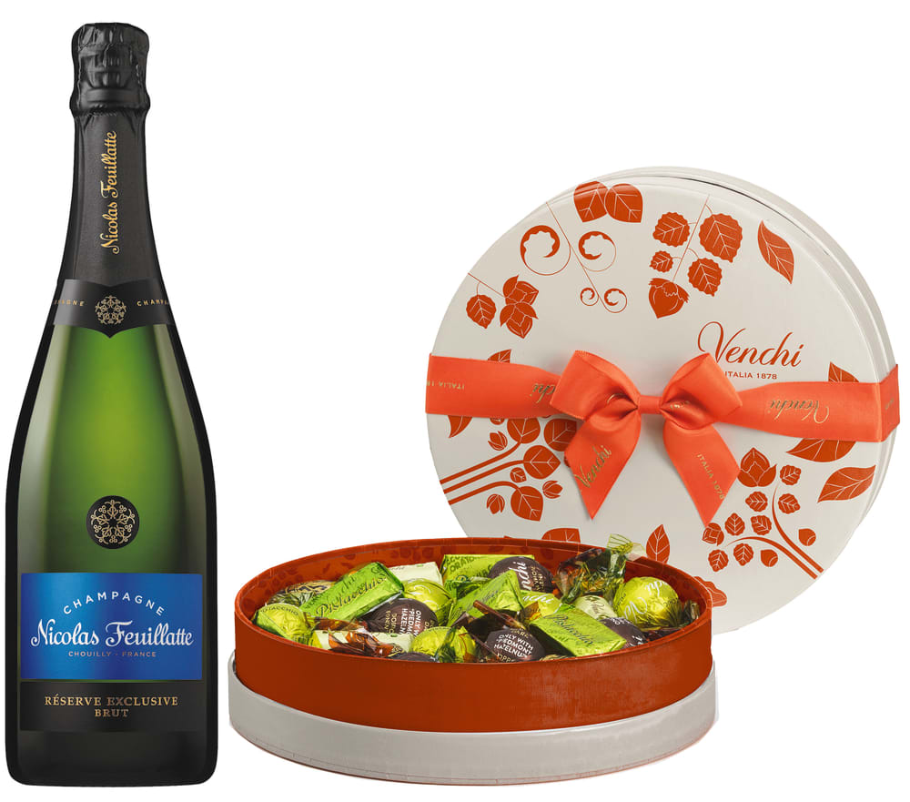 Feuillatte & Venchi Chocolates Gift Set