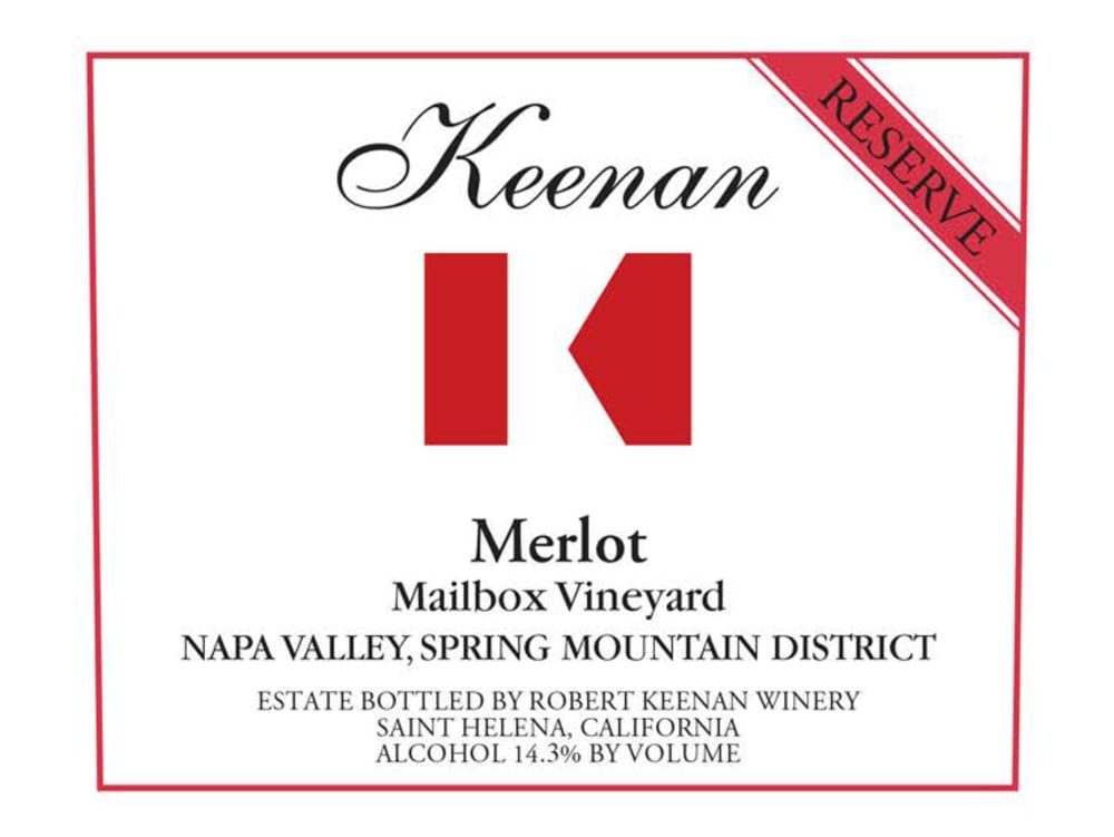 Keenan Spring Mountain Mailbox Vineyard Reserve Merlot 2021