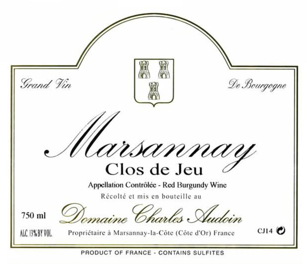 Domaine Charles Audoin Marsannay Clos de Jeu 2022