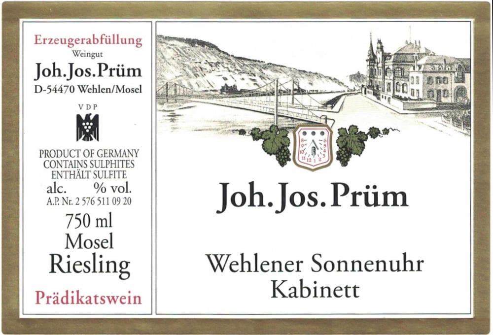 Joh. Jos. Prüm Wehlener Sonnenuhr Riesling Kabinett 2024 (75cl)