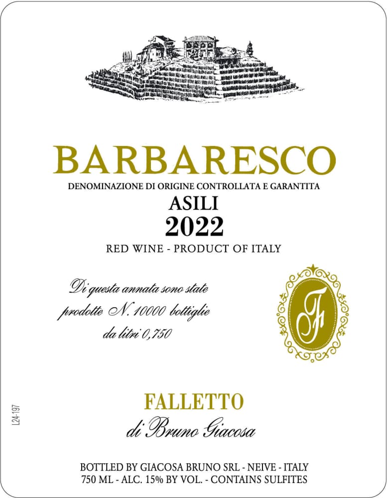 Bruno Giacosa Barbaresco Asili 2022 Wine