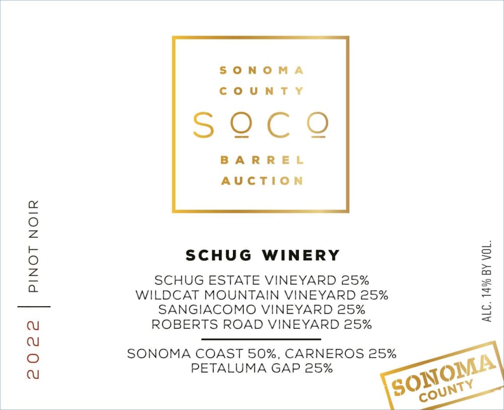 Schug Vierburgunder Pinot Noir (Sonoma Barrel Auction) 2022