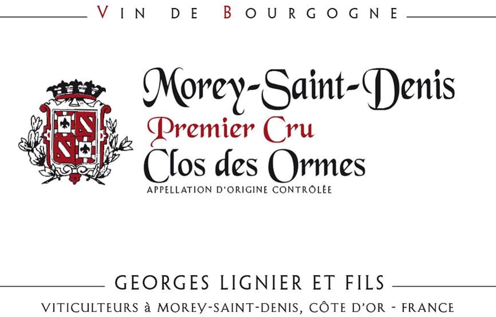 Domaine Georges Lignier Morey-Saint-Denis Clos des Ormes Premier Cru 2022