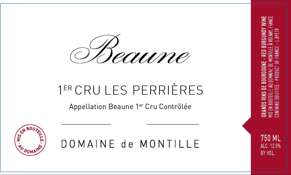 Domaine de Montille Beaune Les Perrieres Premier Cru 2023 (75cl)