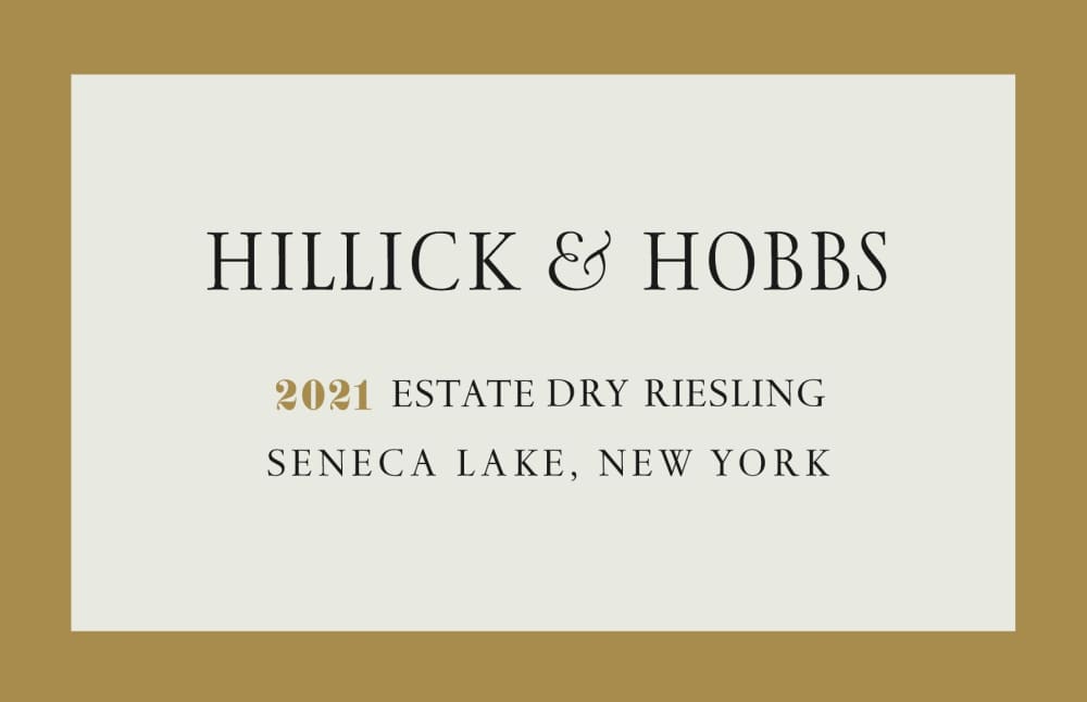 Hillick & Hobbs Estate Dry Riesling 2021