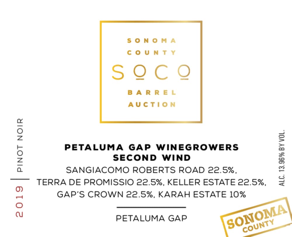 Petaluma Gap Winegrowers Pinot Noir (Sonoma Barrel Auction) 2019