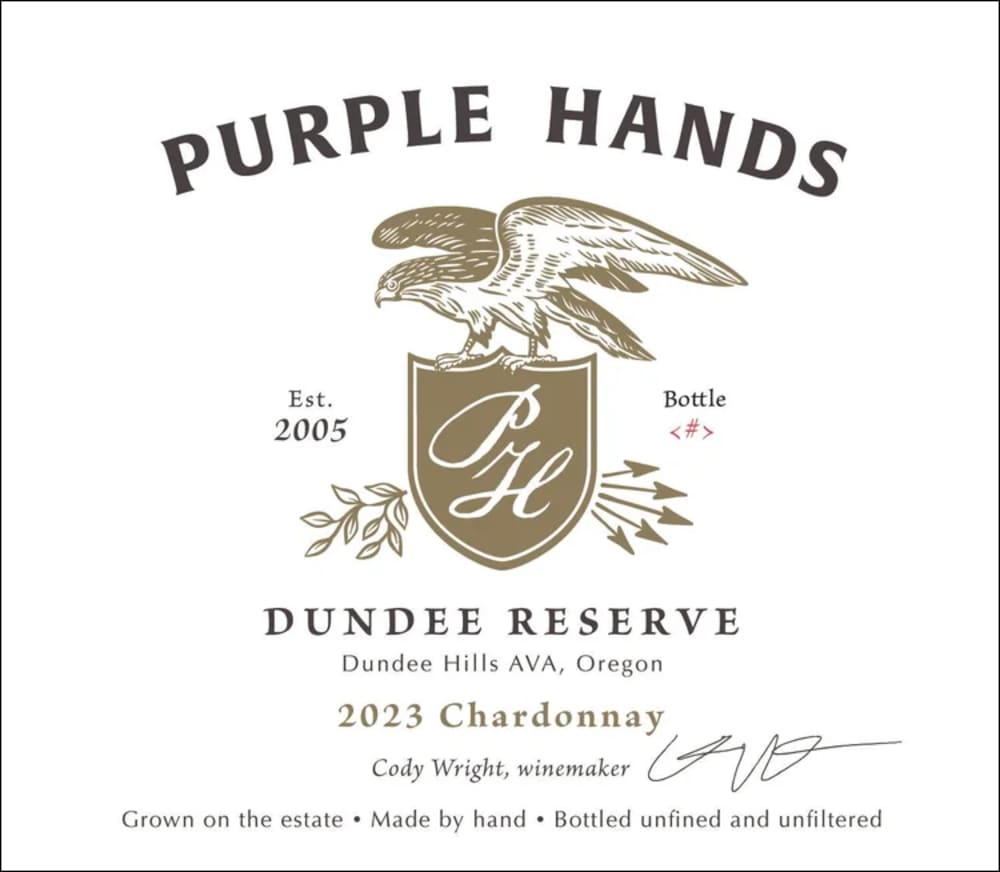 Purple Hands Dundee Reserve Chardonnay 2023 (75cl)