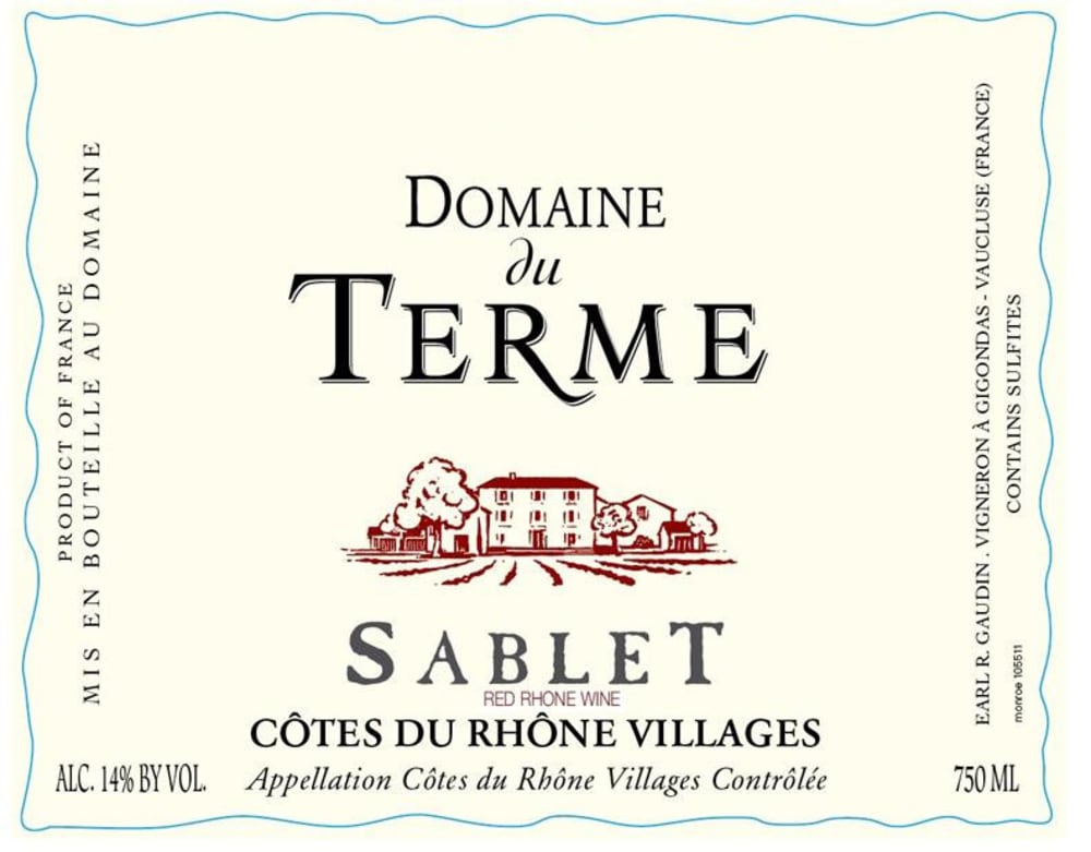 Domaine du Terme Cotes du Rhone Villages Sablet 2018