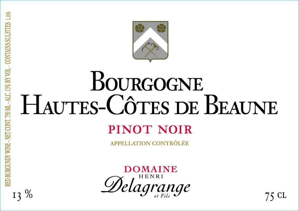 Domaine Henri Delagrange Bourgogne Hautes-Cotes de Beaune Pinot Noir 2022