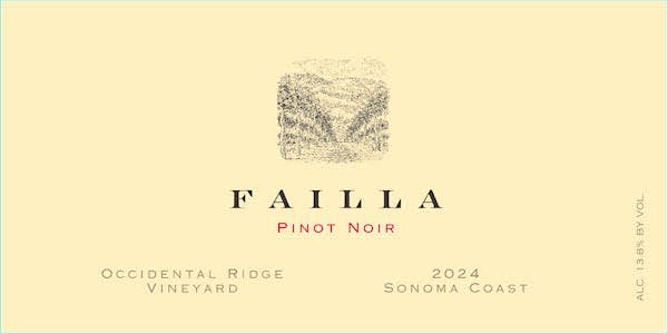 Failla Occidental Ridge Vineyard Pinot Noir 2024 Wine (75cl) product image