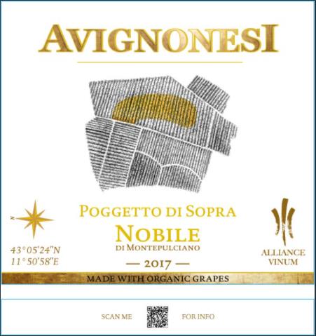 Avignonesi Poggetto di Sopra Alleanza Vino Nobile di Montepulciano 2017