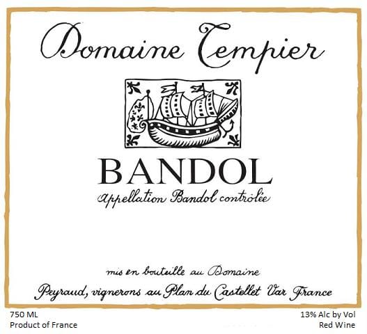 Domaine Tempier 2017 Bandol Rouge (1.5 Liter Magnum) - Mourvedre Red Wine at Wine.com