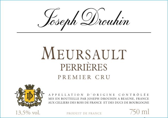 Joseph Drouhin Meursault Perrieres Premier Cru 2018