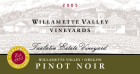 Willamette Valley Vineyards Tualatain Estate Vineyard Pinot Noir 2005 Front Label