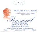 Domaine A.F. Gros Pommard Premier Cru Le Chanlins 2012 Front Label