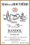 Domaines Bunan Mas de la Rouviere Bandol Rouge 2003 Front Label