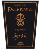 Falernia Reserva Syrah 2006 Front Label