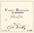 Domaine Cecile Tremblay Vosne-Romanee Les Beaumonts Premier Cru 2012 Front Label