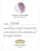 Errazuriz Single Vineyard Syrah 2006 Front Label