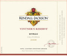 Kendall-Jackson Vintner's Reserve Syrah 2008 Front Label